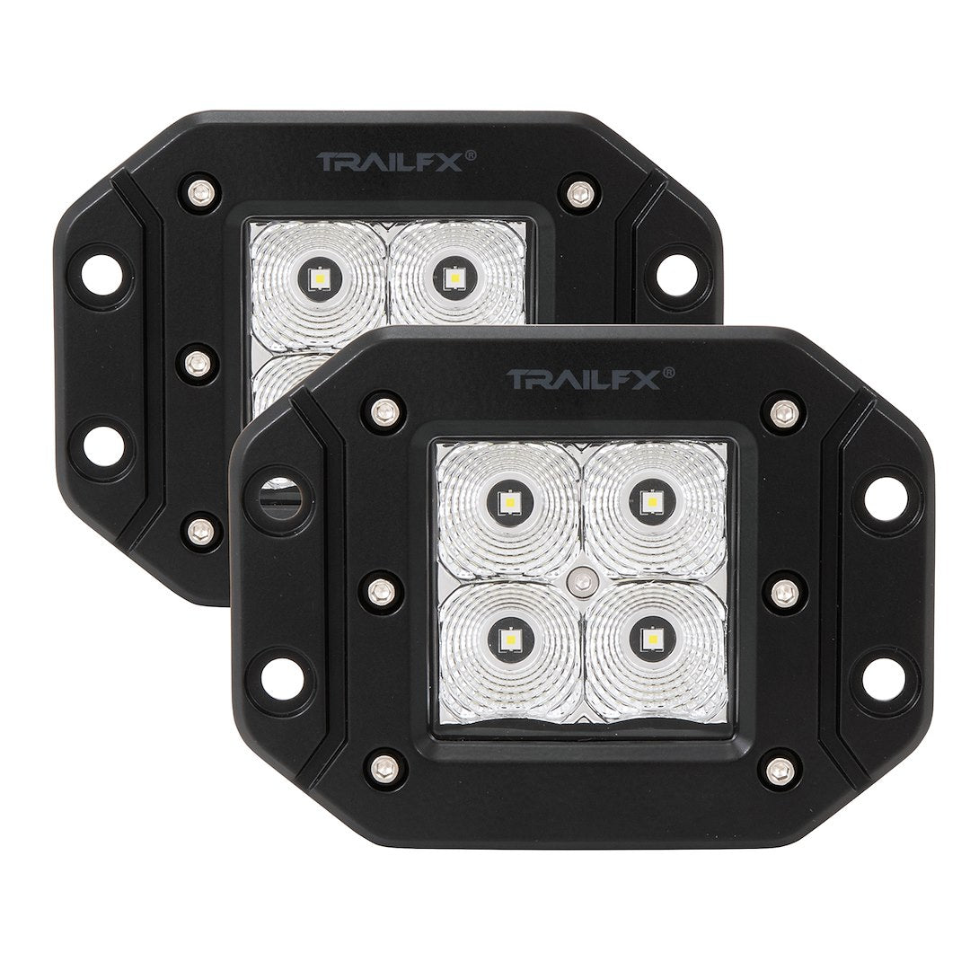 TrailFX 3" LED Cube Flush Mount Lights- Pair (2X2FMF2) - product image 1