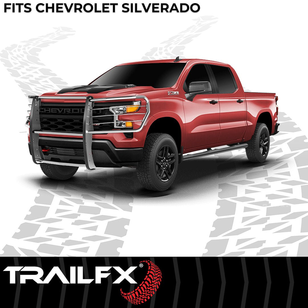 TrailFX 2022–2026 Grille Guard For Chevrolet Silverado 1500 -Stainless (E0047S) - product image 6