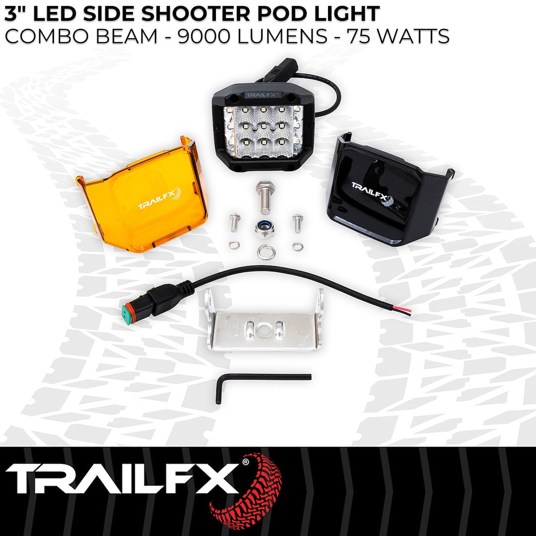TrailFX 4" LED Side Shooter Pod Light- Single (PODSIDF1) - product image 5