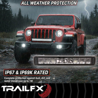 TrailFX 10" Single Row LED Light Bar- Black Edition (10SRBKCM) - product image 9