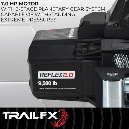 TrailFX Reflex 2.0 Steel Cable Winch 9500 Lb (WR295B) - product image 5