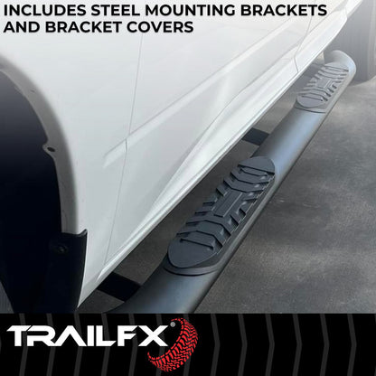 TrailFX 2019–2025 4" Oval Bent Step Bar For Ram 1500 Crew- Black (A1012B) - product image 6