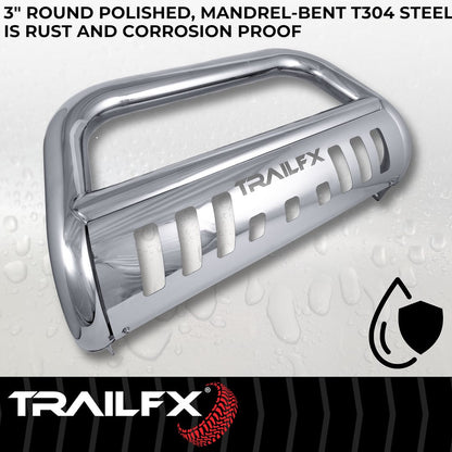 TrailFX 2010–2024 3" Round Bull Bar For Toyota 4Runner- Stainless (B0041S) - product image 3