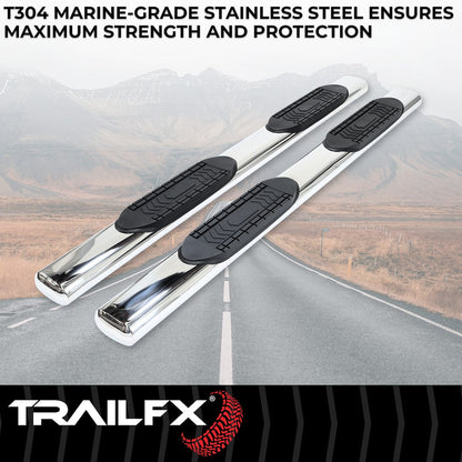 TrailFX 2019–2026 6" Oval Straight Step Bar For Ram 1500 Extended- Stainless (A8254S) - product image 2