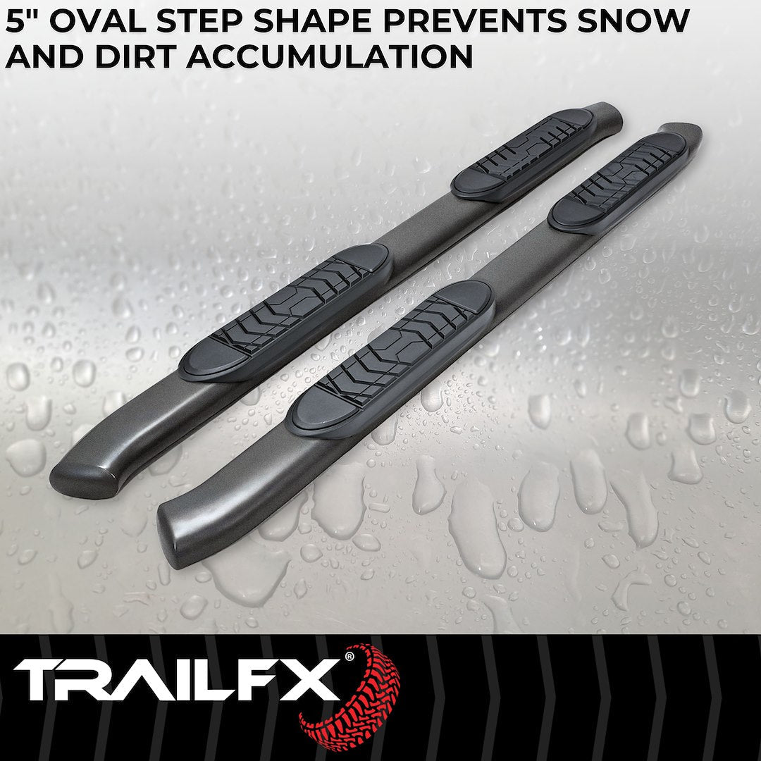 TrailFX 2024–2026 5" Oval Straight Step Bar For Toyota Tacoma Double-Black (A7103T) - product image 4