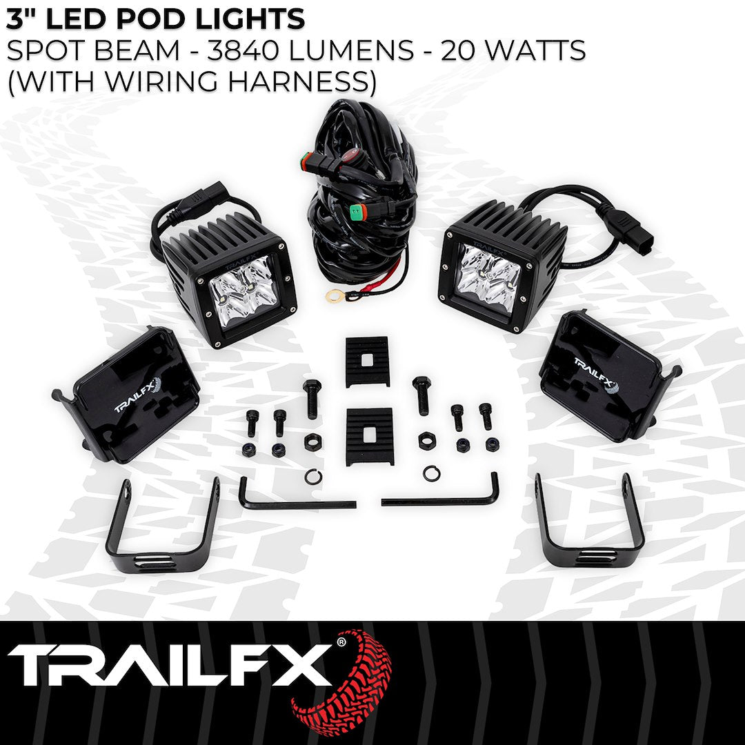 TrailFX 3" LED Cube Lights- Pair (2X2S2) - product image 5