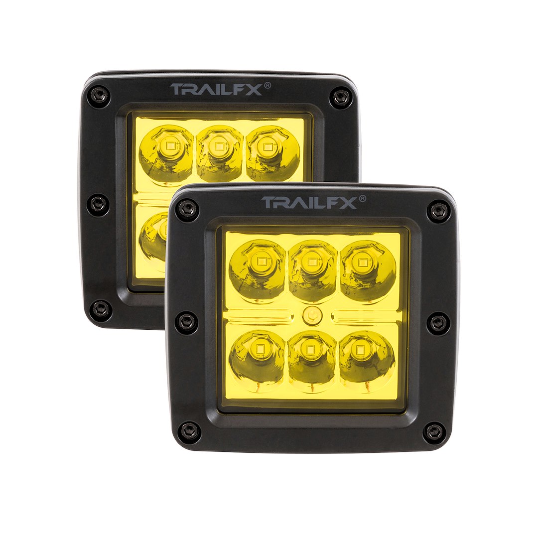 TrailFX 3" LED Cube Lights- Amber Pair (3X2AMS2) - product image 1