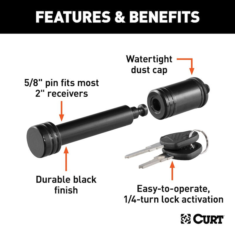 CURT Trailer Hitch Pin With LOCK | 23518