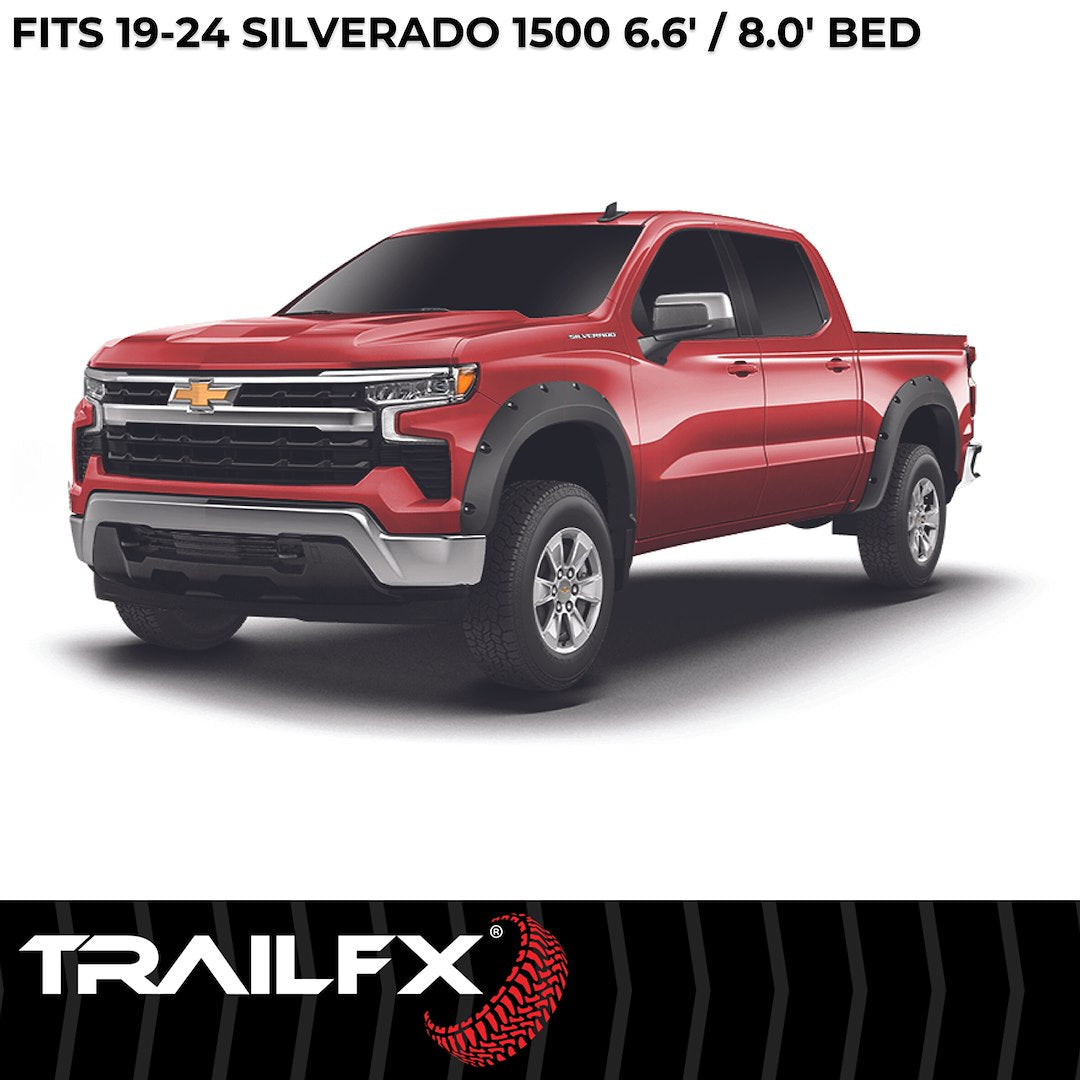 TrailFX 2019–2021 Pocket Style Fender Flares For Chevrolet Silverado 1500 (TFC3005S) - product image 7