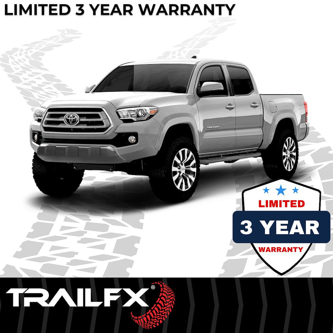 TrailFX 2005–2022 4" Oval Bent Step Bar For Toyota Tacoma Double- Black (A1009B) - product image 8