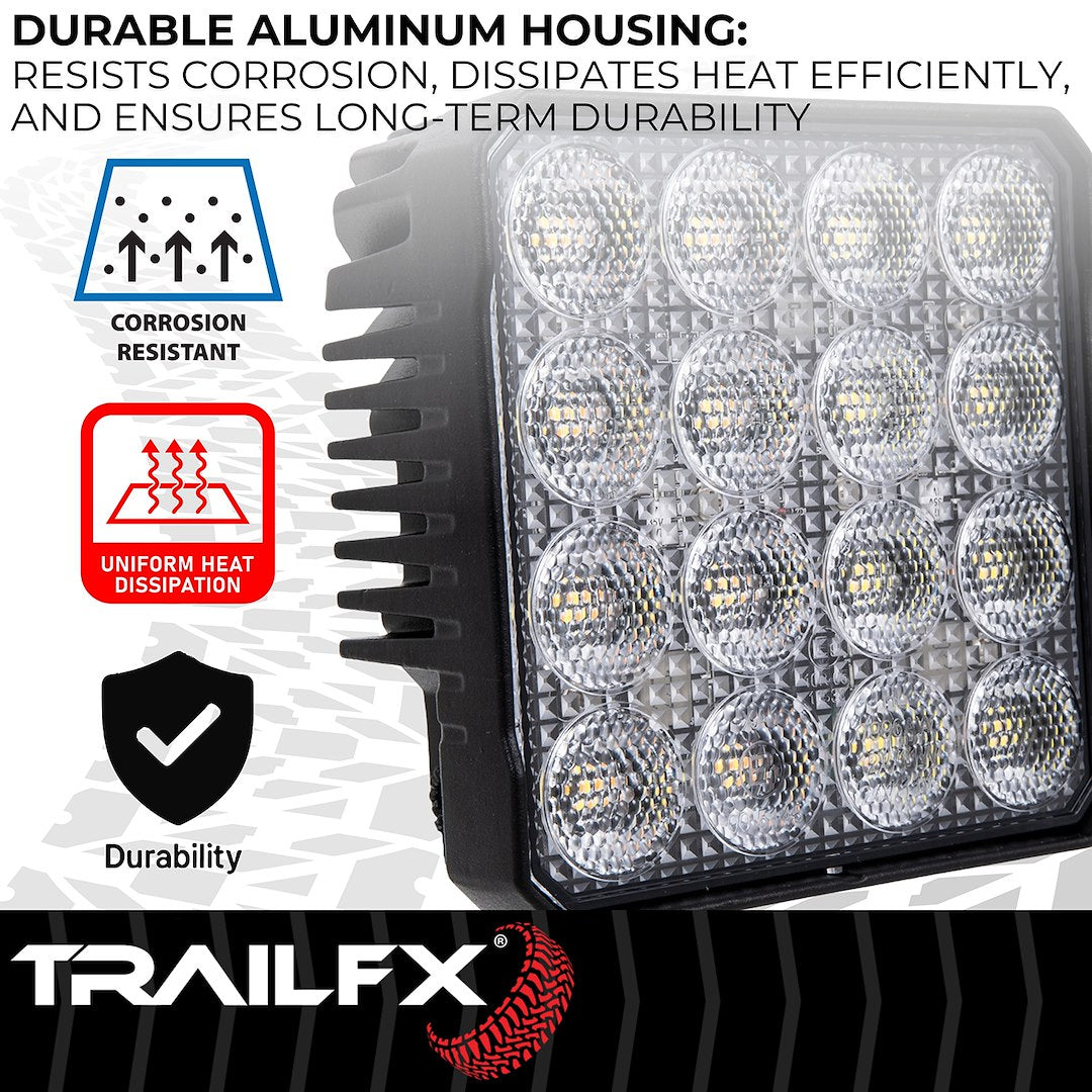 TrailFX 4" x 4" LED Light w/Flashing Func- Single (4X4WLAMF1) - product image 8