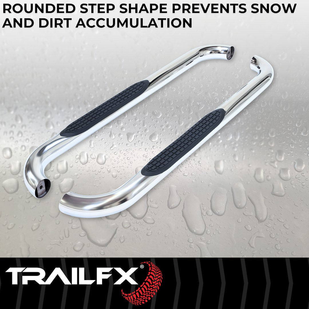 TrailFX 1999–2018 3" Round Step Bar For GM Silverado/Sierra Standard- Stainless (A0029S) - product image 4