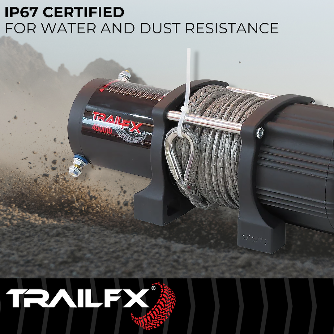TrailFX ATV/UTV Synthetic Rope Winch 4500 Lb (WS45B) - product image 7