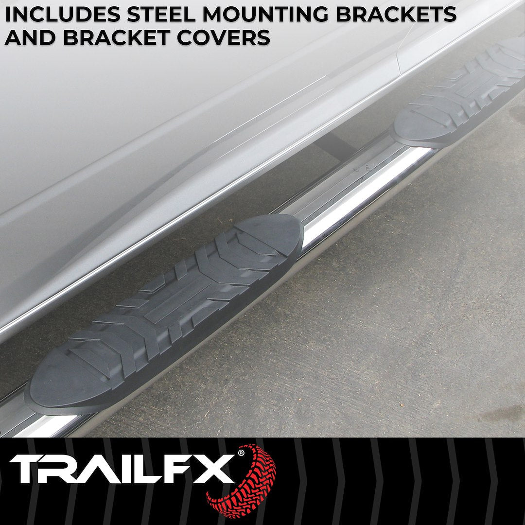 TrailFX 2019–2023 4" Oval Straight Step Bar For Ford Ranger Crew- Stainless (A1550S) - product image 6