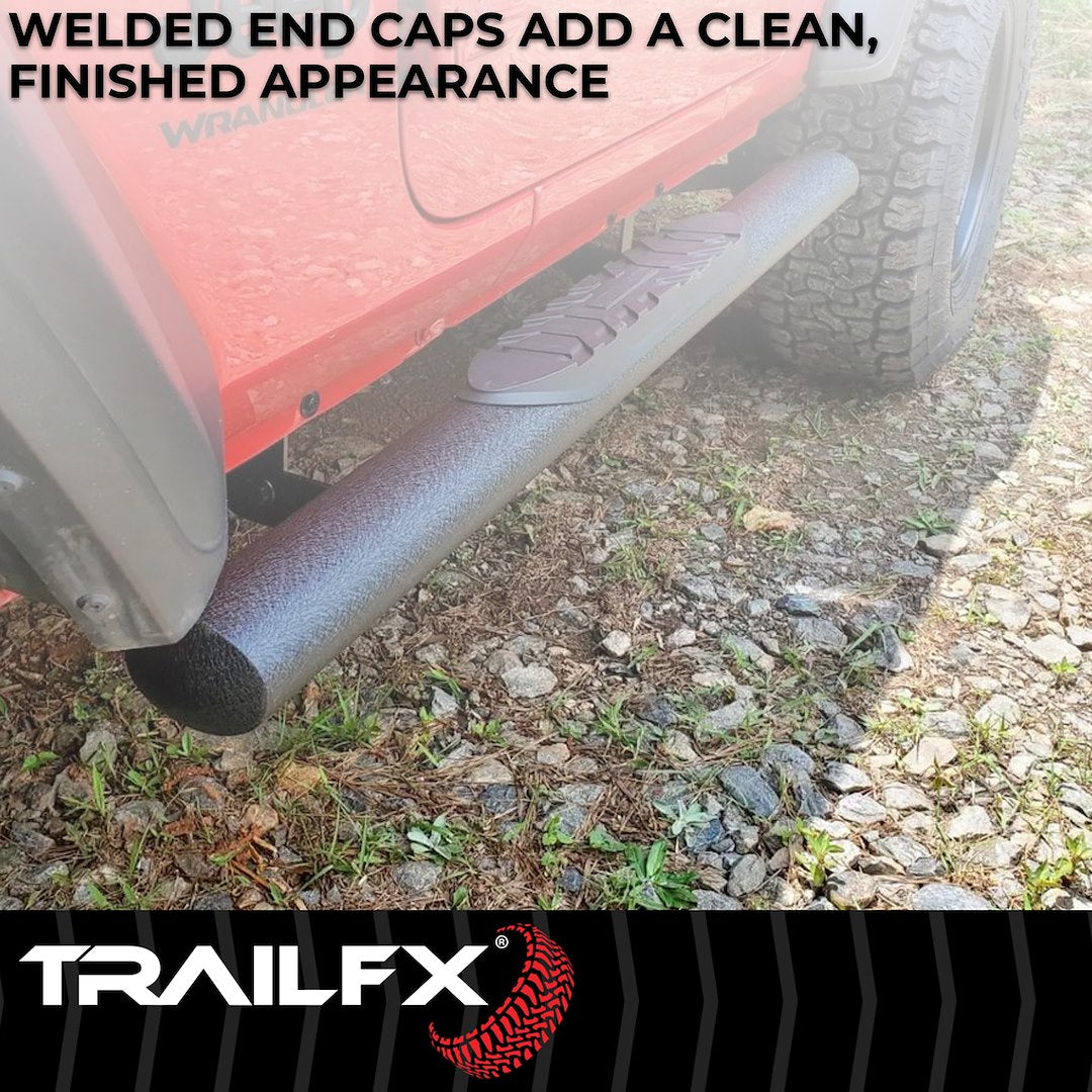 TrailFX 2024–2026 4" Oval Straight Step Bar For Toyota Land Cruiser- Black (A1561T) - product image 4