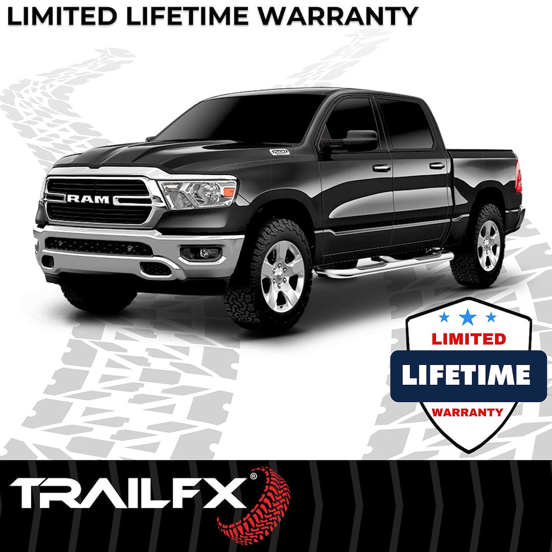 TrailFX 2009–2018 3" Round Step Bar For Ram 1500-3500  Standard- Stainless (A0046S) - product image 7