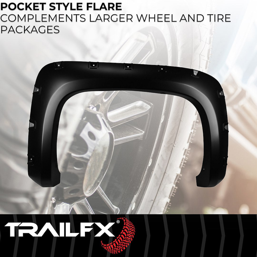 TrailFX 2007–2013 Pocket Style Fender Flares For Chevrolet Silverado 1500 (TFC3003S) - product image 3