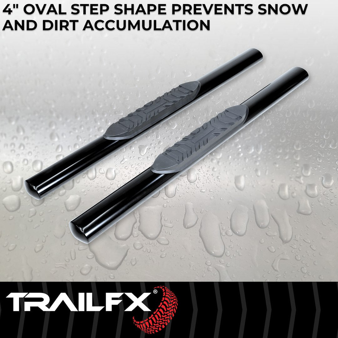 TrailFX 2019–2024 4" Oval Straight Step Bar For GM Silverado/Sierra Standard- Black (A1551B) - product image 5