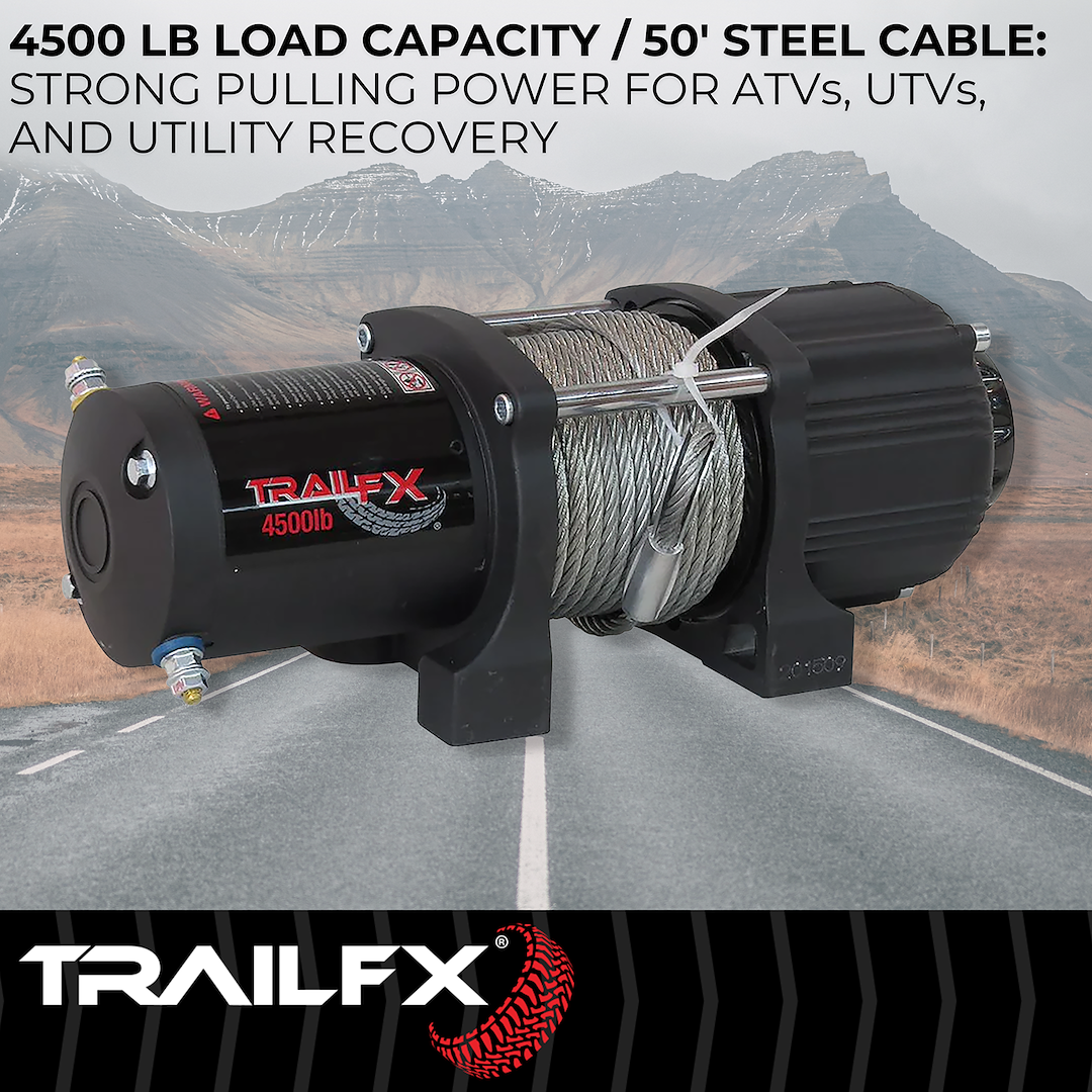 TrailFX ATV/UTV Steel Cable Winch 4500 Lb (W45B) - product image 3