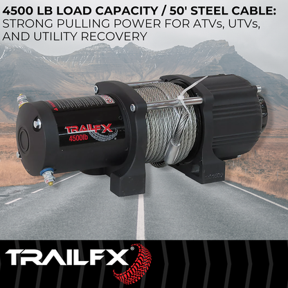 TrailFX ATV/UTV Steel Cable Winch 4500 Lb (W45B) - product image 3