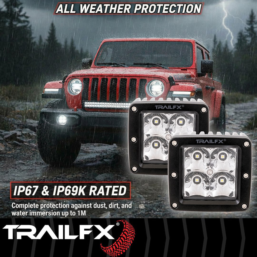 TrailFX 3" LED Cube Lights- Pair (2X2S2) - product image 9