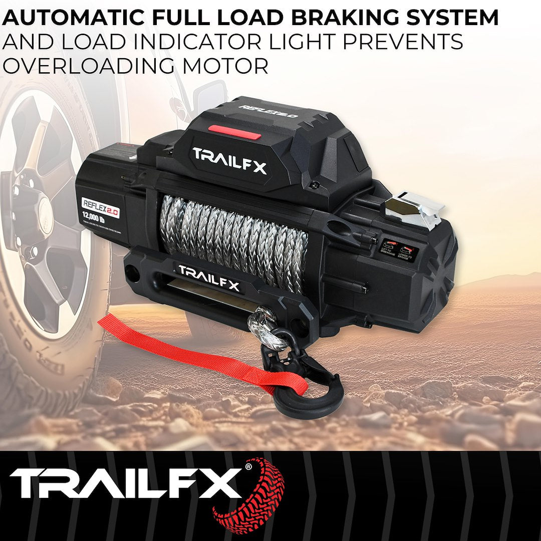 TrailFX Reflex 2.0 Synthetic Rope Winch 12000 Lb (WRS212B) - product image 6