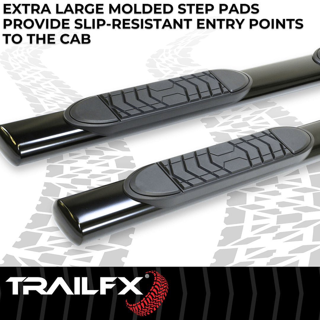 TrailFX 1999–2013 5" Oval Straight Step Bar For GM Silverado/Sierra Extended-Black (A7002B) - product image 3