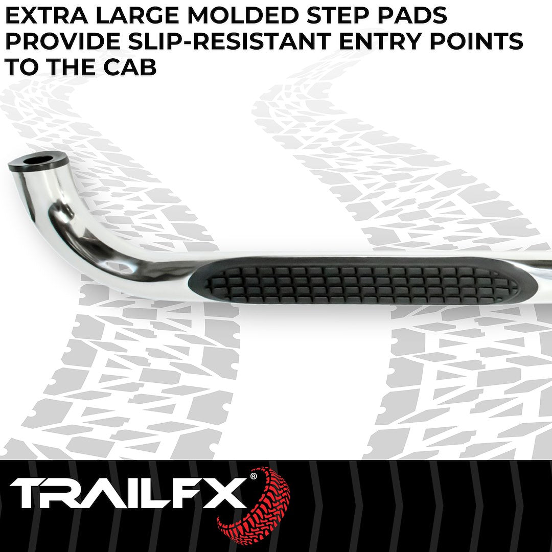 TrailFX 2009–2018 3" Round Step Bar For Ram 1500-3500  Standard- Stainless (A0046S) - product image 3