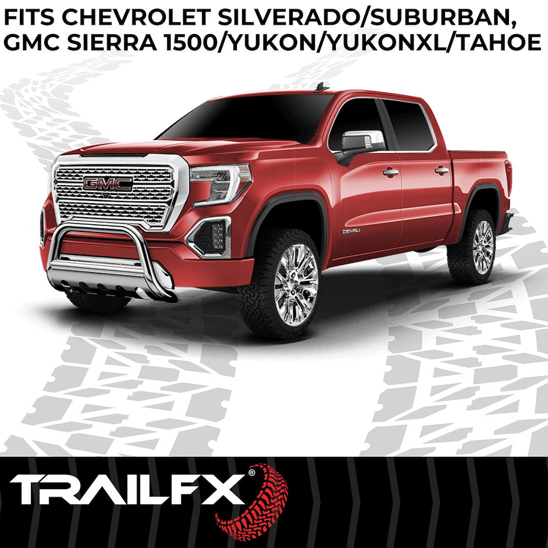 TrailFX 2019–2019 3" Round Bull Bar For GM- Stainless (B0033S) - product image 7