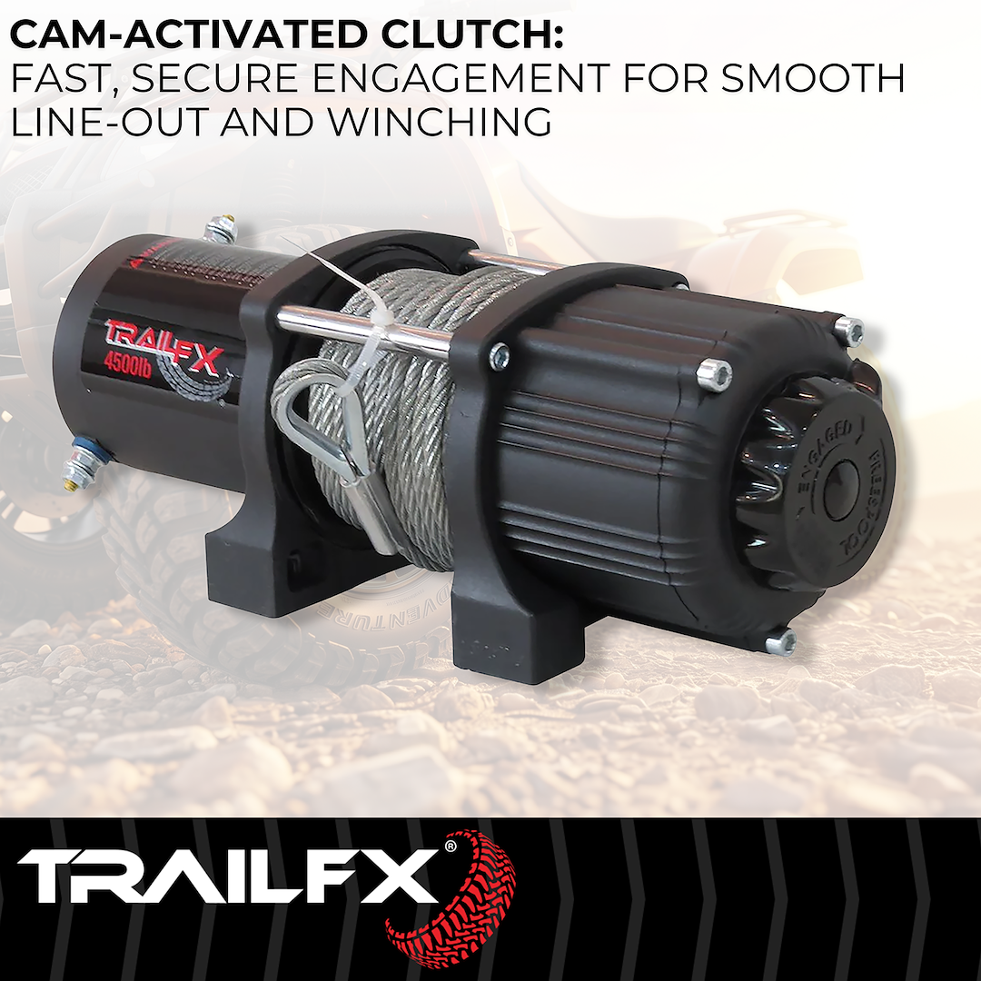 TrailFX ATV/UTV Steel Cable Winch 4500 Lb (W45B) - product image 6