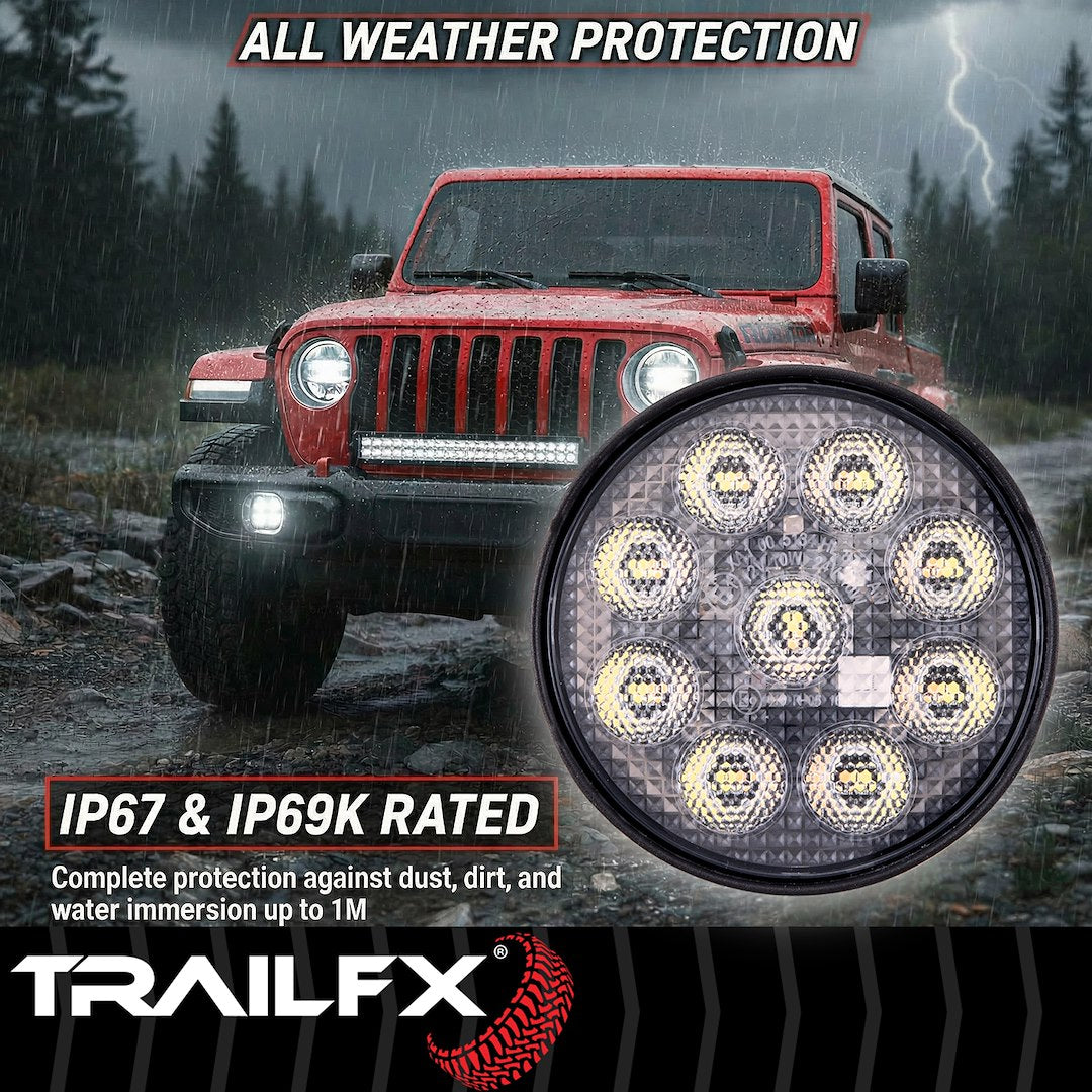 TrailFX 4" Round LED Light w/Flashing Func- Single (4RNDWLAMF1) - product image 10