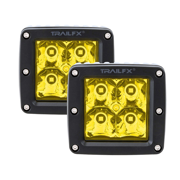TrailFX 3" LED Cube Lights- Amber Pair (2X2AMS2)