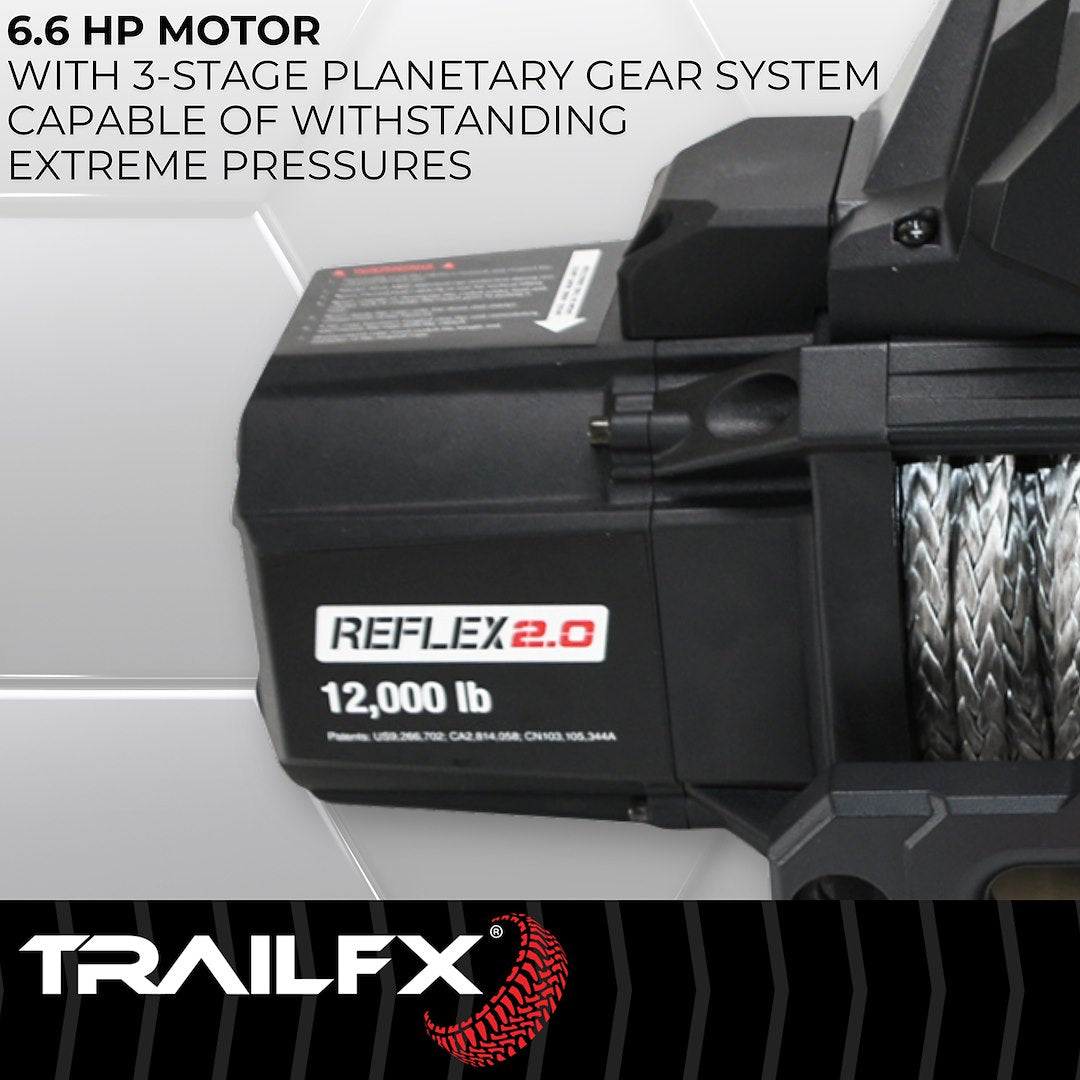TrailFX Reflex 2.0 Synthetic Rope Winch 12000 Lb (WRS212B) - product image 5
