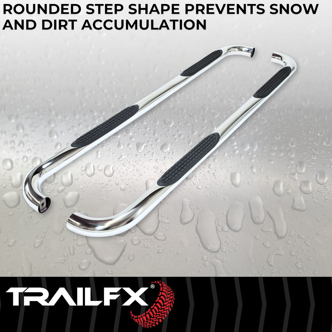 TrailFX 2021–2026 3" Round Step Bar For Ford Bronco Sport- Stainless (A0065S) - product image 4