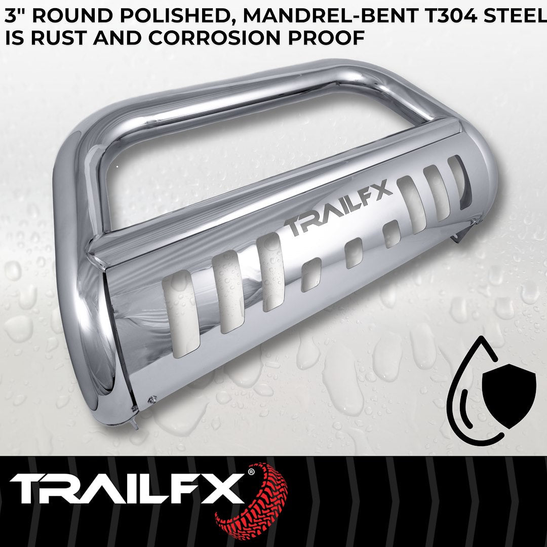 TrailFX 2021–2024 3" Round Bull Bar For Ford Bronco Sport-Stainless (B0042S) - product image 3
