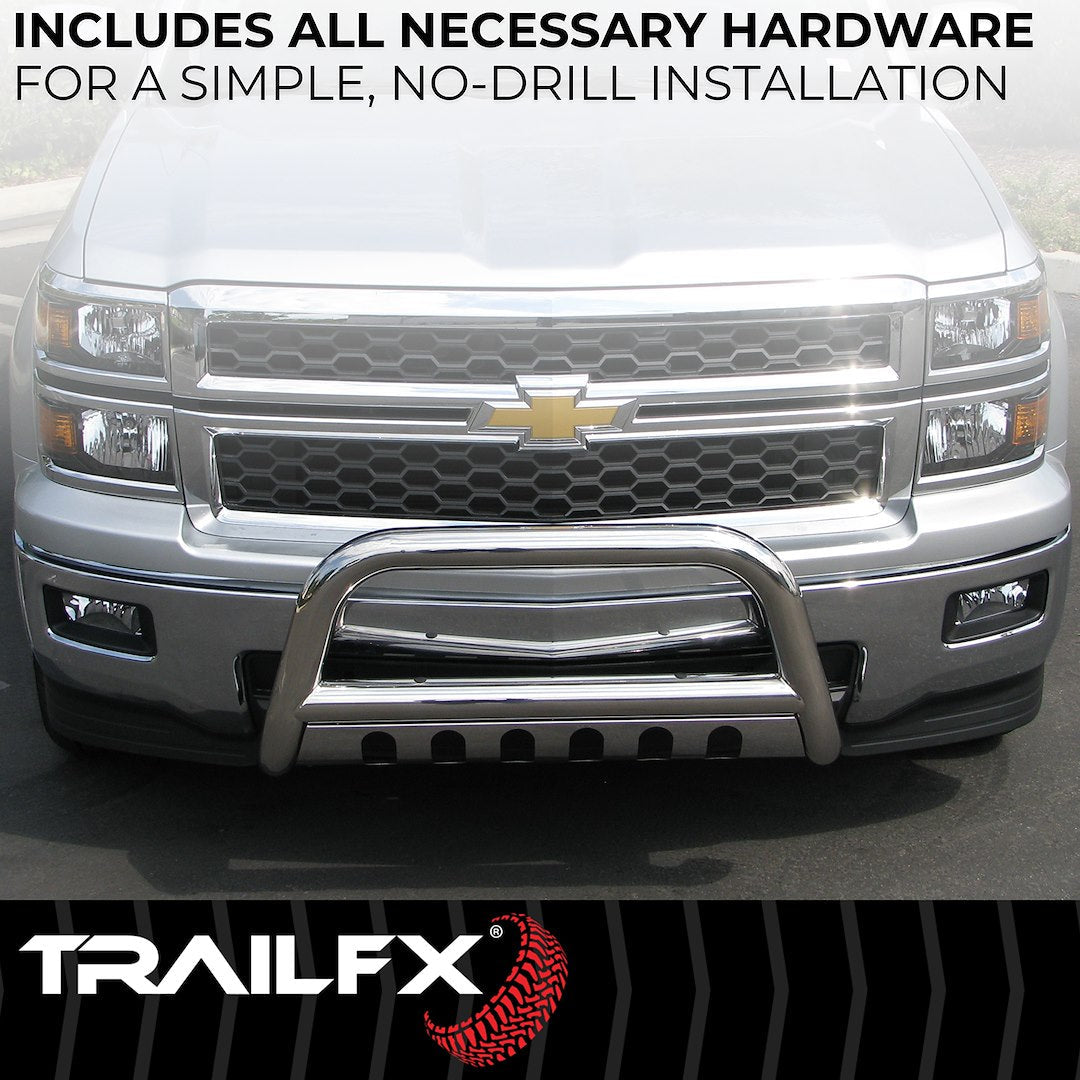 TrailFX 2016–2023 3" Round Bull Bar For Toyota Tacoma-Stainless (B0030S) - product image 6