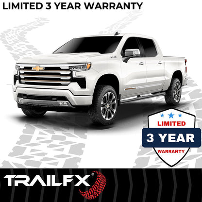 TrailFX 2007–2018 4" Oval Straight Step Bar For GM Silverado/Sierra Crew- Black (A1527B) - product image 8