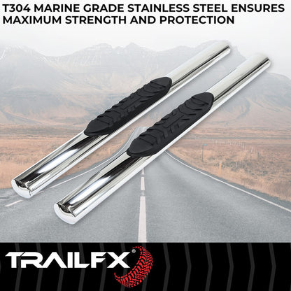 TrailFX 2019–2024 4" Oval Straight Step Bar For GM Silverado/Sierra Standard- Stainless (A1551S) - product image 2
