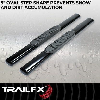 TrailFX 1999–2013 5" Oval Straight Step Bar For GM Silverado/Sierra Standard-Black (A7001B) - product image 4