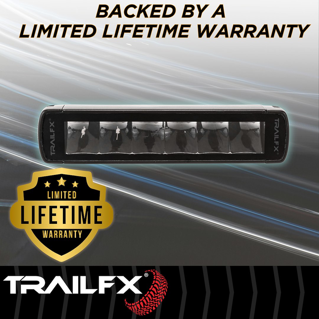 TrailFX 6" Single Row LED Light Bar- Black Edition (6SRBKCM) - product image 12
