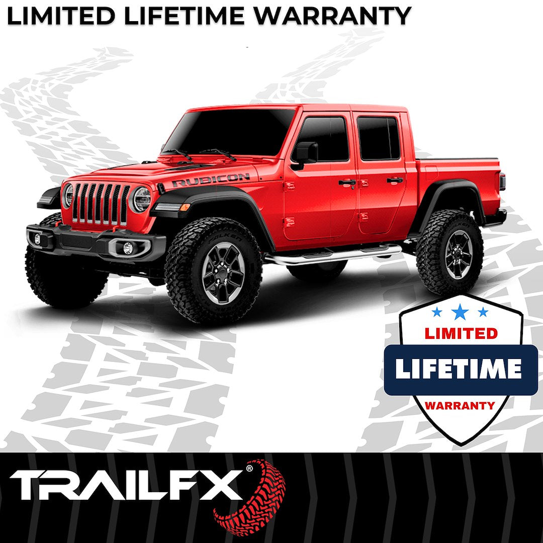 TrailFX 2020–2026 3" Round Step Bar For Jeep Gladiator- Stainless (A0063S) - product image 7
