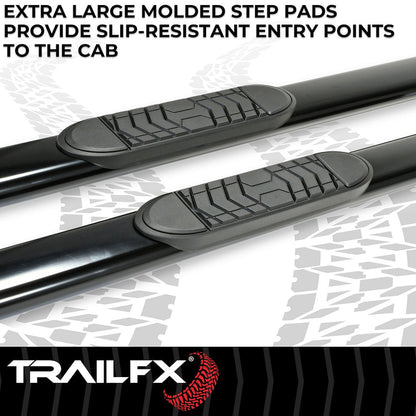 TrailFX 1999–2013 5" Oval Straight Step Bar For GM Silverado/Sierra Standard-Black (A7001B) - product image 3