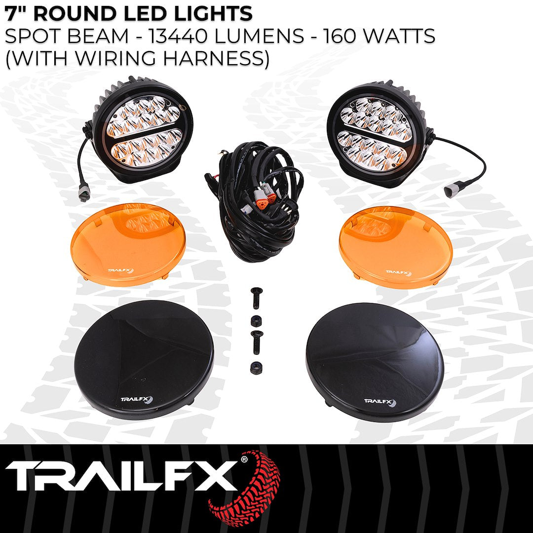 TrailFX 7" Round LED Lights- Pair (7RNDS2) - product image 5