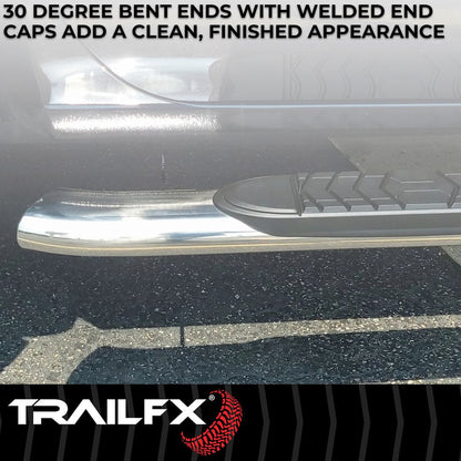 TrailFX 2019–2026 5" Oval Bent Step Bar For GM Silverado/Sierra Extended-Stainless (A7090S) - product image 5