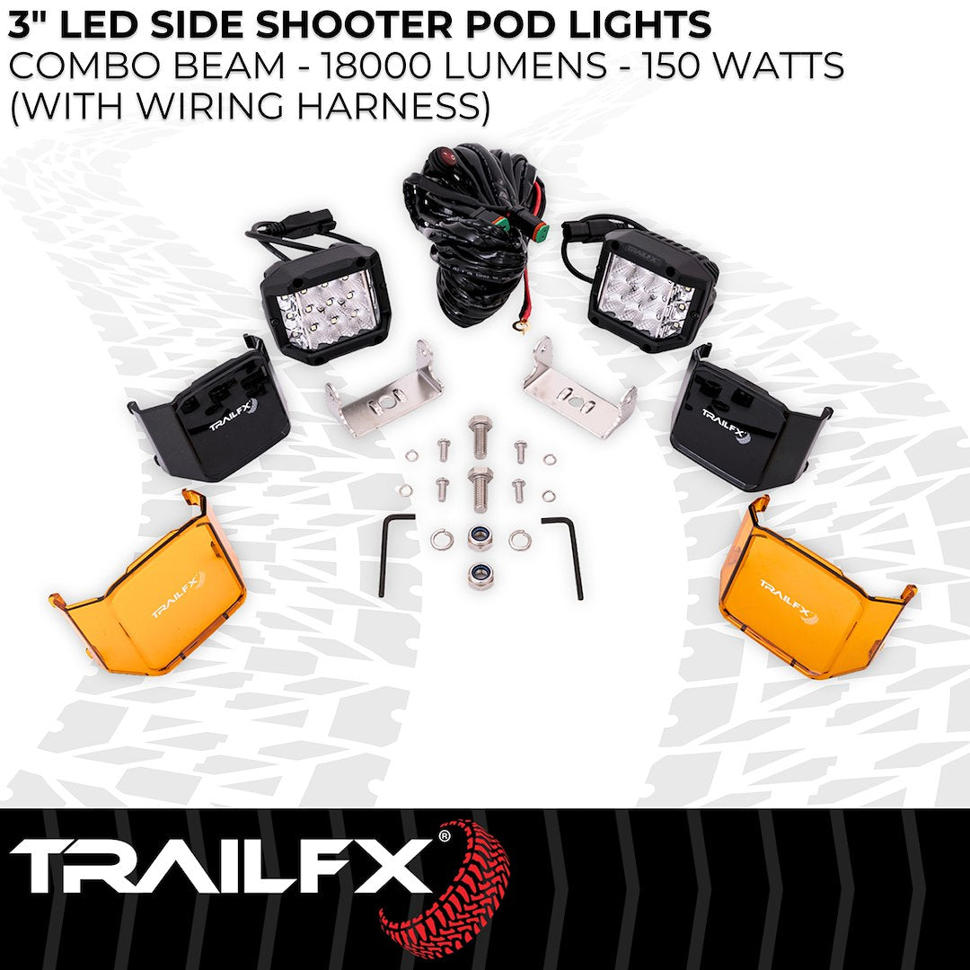 TrailFX 4" LED Side Shooter Pod Light- Pair (PODSIDF2) - product image 5