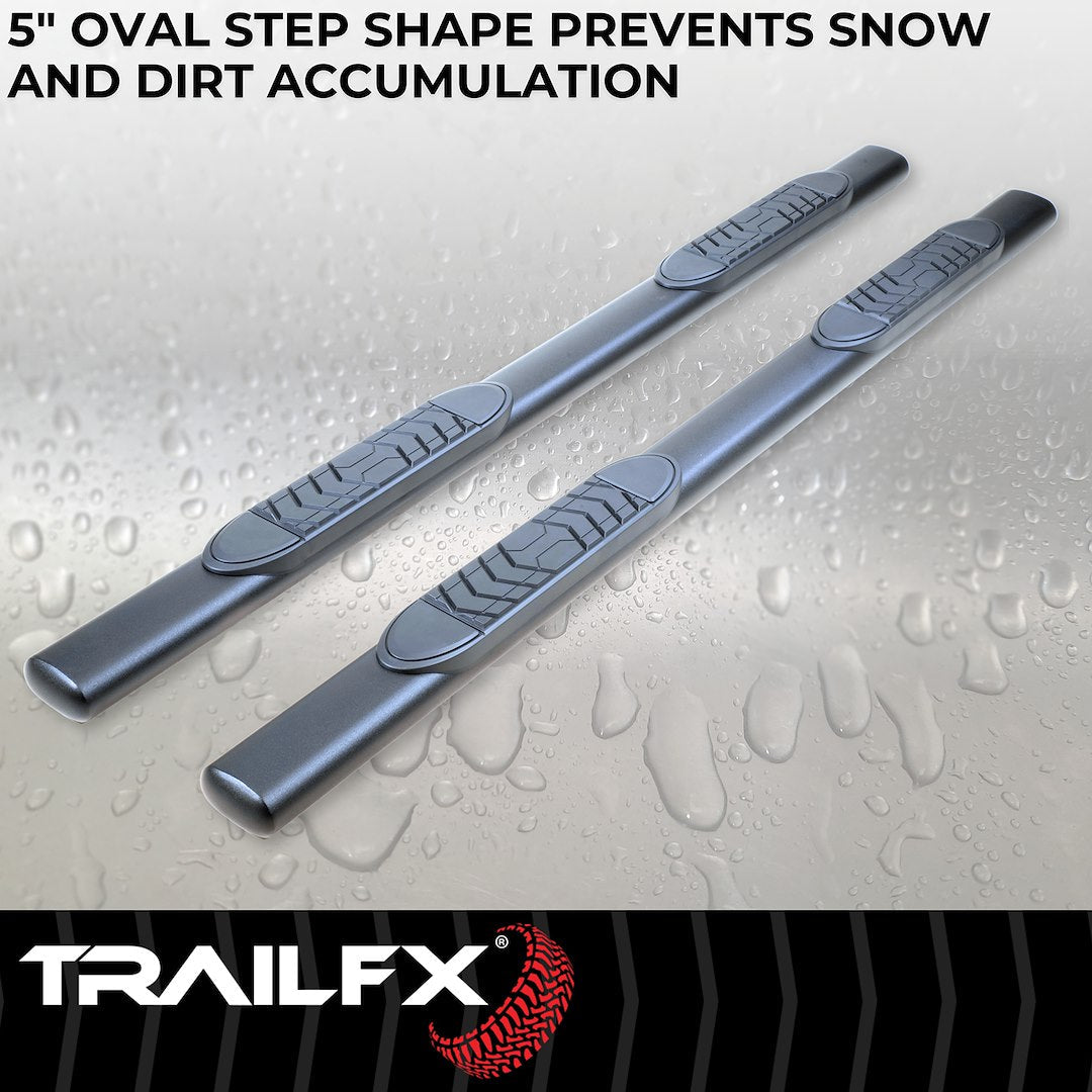 TrailFX 2024–2026 5" Oval Straight Step Bar For Toyota Tacoma Crew-Black (A7102T) - product image 4