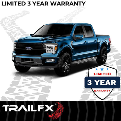 TrailFX 2015–2025 4" Oval Bent Step Bar For Ford F150-350 Crew-Black (A1005B) - product image 8