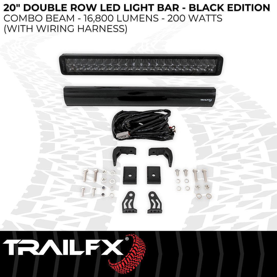 TrailFX 20" Double Row LED Light Bar-Black Edition (20DRBKCM) - product image 5