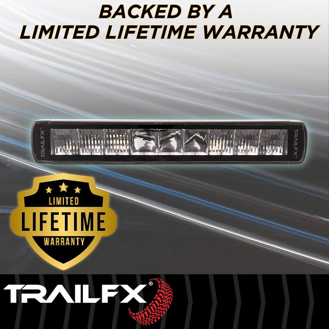 TrailFX 10" Single Row LED Light Bar- Black Edition (10SRBKCM) - product image 12
