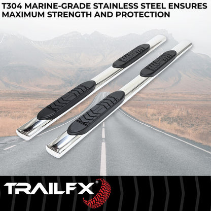 TrailFX 2015–2026 5" Oval Straight Step Bar For Colorado/Canyon Crew-Stainless (A7048S) - product image 2